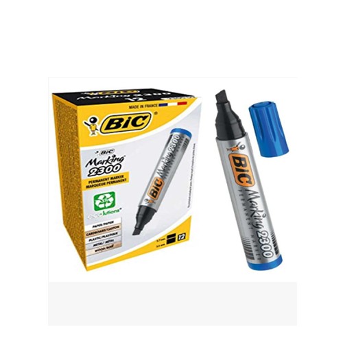 Pack de 12 Marqueurs Permanents BIC Marking 2300 - Bleu