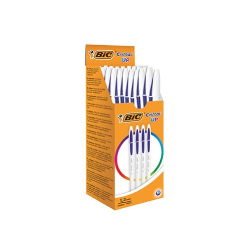 Boite de 20 Stylos à Bille BIC Cristal Up - Bleu