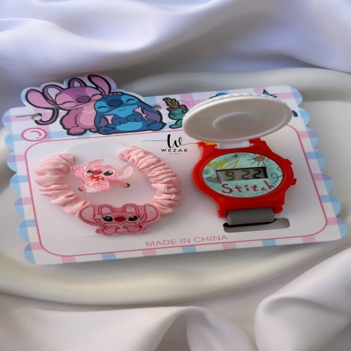Pack Montre, Bande & Bague Stitch Rose