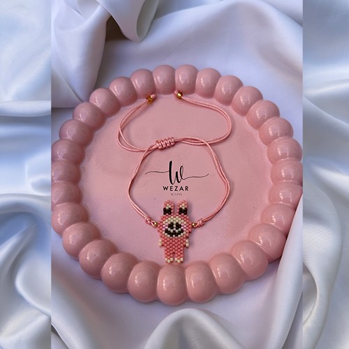 Bracelet Labubu rose
