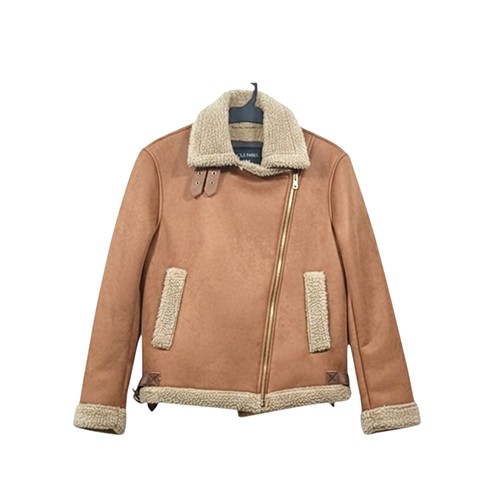 Veste en simili cuir caramel