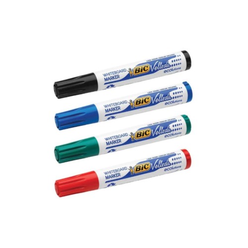 Pack de 4 Marqueurs Pour Tableau Blanc BIC Velleda Ecolutions 1701