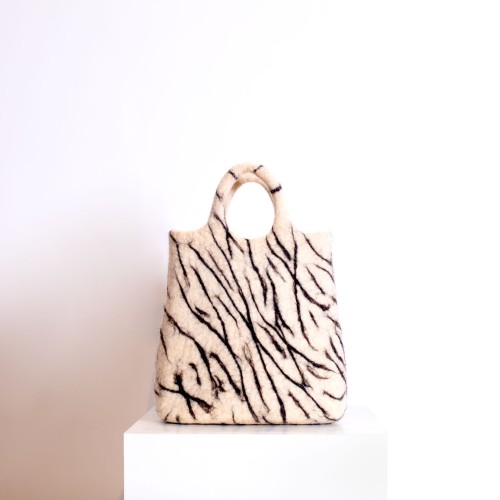 Sac en laine bleu – Pièce unique