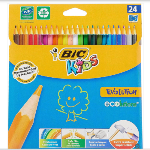 Recently Viewed - Pack De 24 Crayons De Couleurs Bic Evolution Stripes
