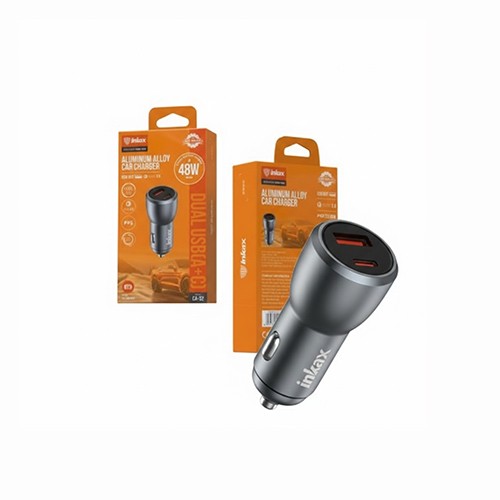 INKAX Chargeur de Voiture Type C et USB Métal 48W Ultra Rapide