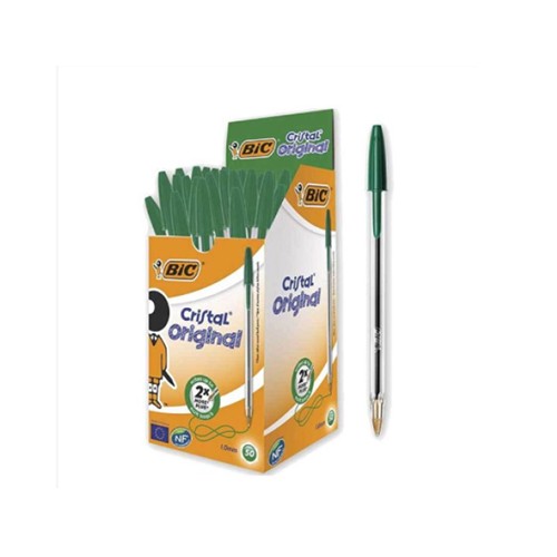 Pack de 20 Stylos à Bille BIC Cristal Original - Vert