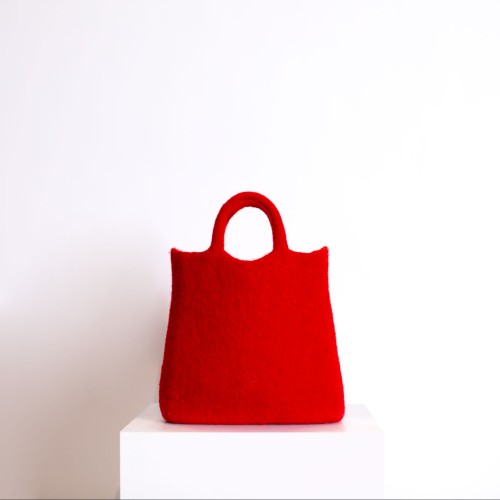 Sac en laine bleu – Pièce unique