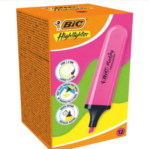 Pack De 12 Marqueur Bic Marking 2000 Ecolutions Noir