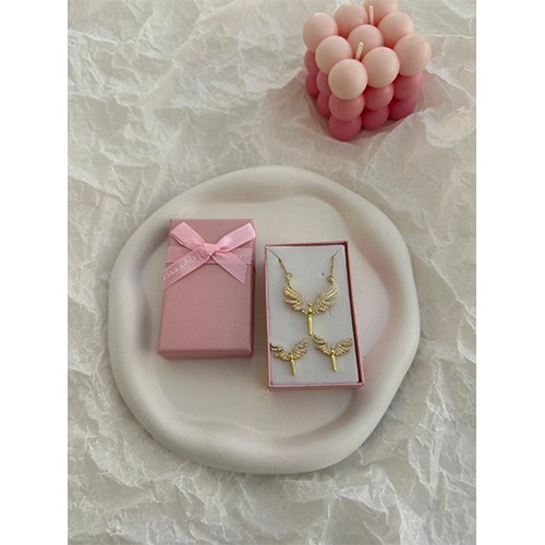 Collier ailes + Boucles d’Oreilles