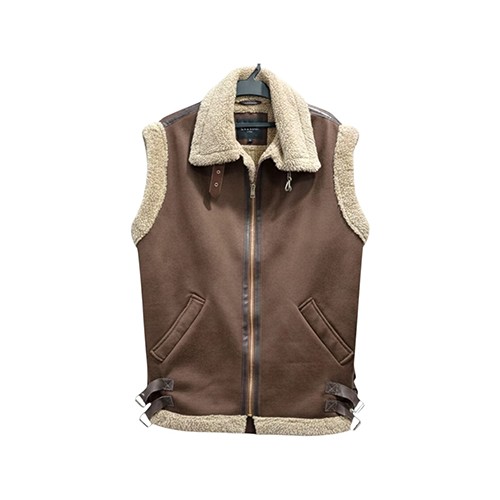 Veste sans manches en simili cuir