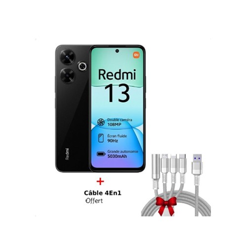 Smartphone XIAOMI Redmi 13 8Go 128Go - Noir