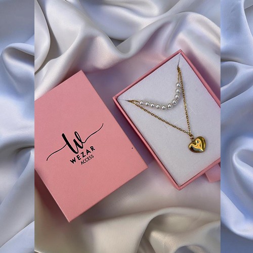 Collier double chaîne