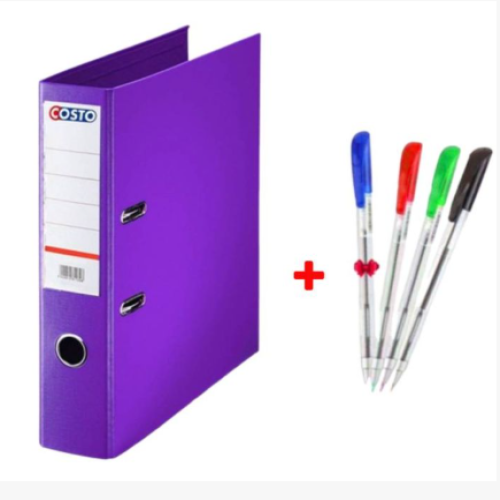 Classeur à Levier Purple Essential Dos 75mm Gris