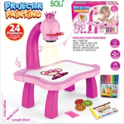Table de Dessin avec Projecteur pour Enfants – avec 24 motifs de dessin