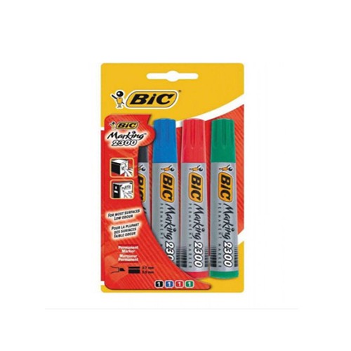Pack BIC de 4 Couleurs de Marqueurs Permanents Marking 2300
